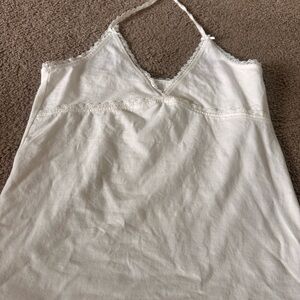 Brandy Melville Ivory Lace-Trim Cami Top